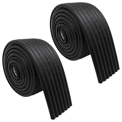 Image of 6.56ft x 2 Rolls Corner Protector Baby, Self Adhesive Baby Proofing Corner Guards Widen Edge Protector, Desk Edge Cushion, Furniture Table Covers Safety Bumper (Black)