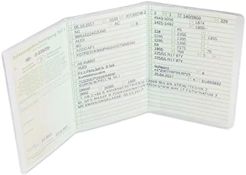Frentree® Etui na dowód rejestracyjny pojazdu, wyprodukowano w Niemczech, 3-częściowe przezroczyste etui ochronne, krystalicznie czyste i dokładnie dopasowane, etui na dowód osobisty