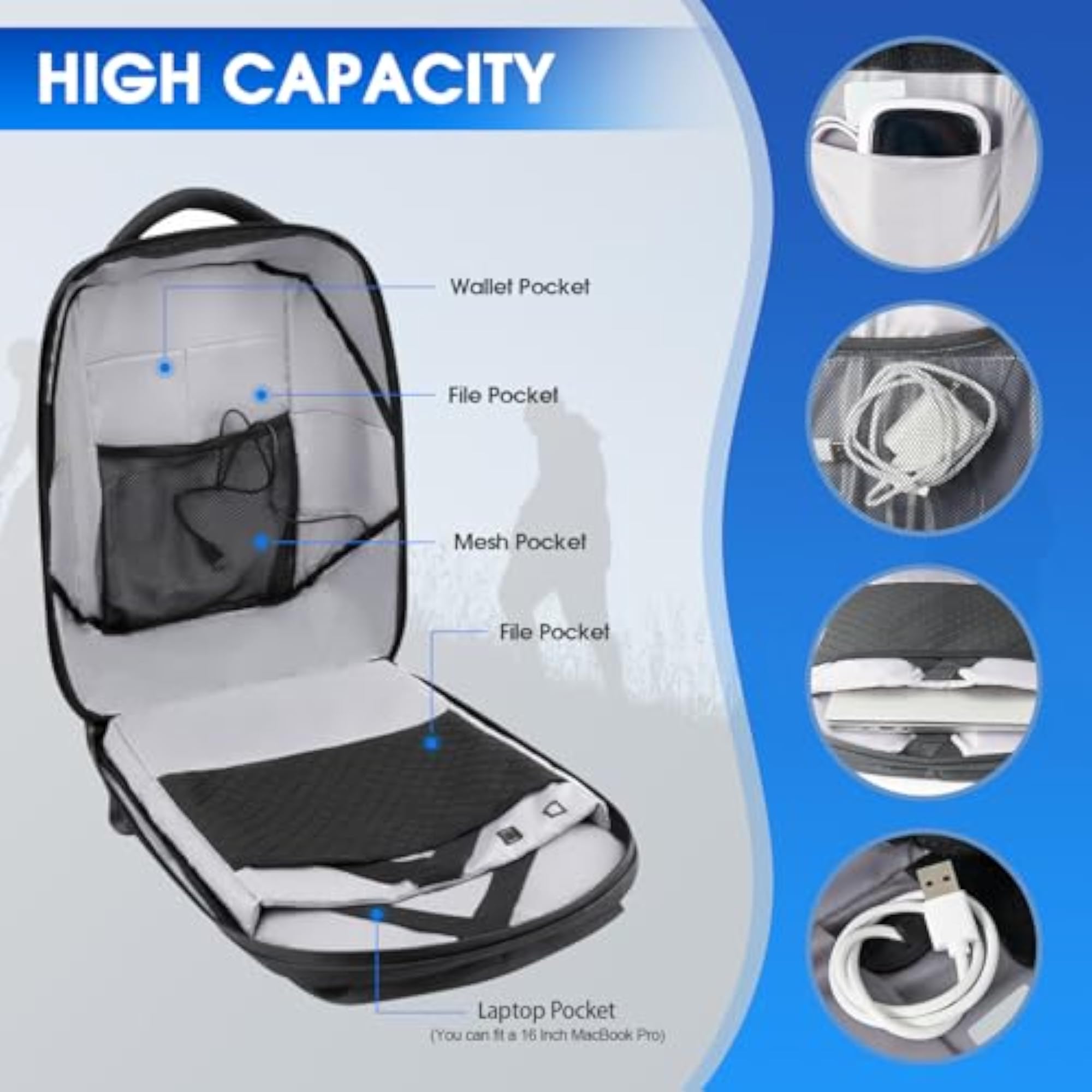 LED Backpack with Full-color Programmable Screen