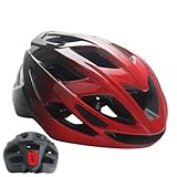 Belüfteter Fahrradhelm, 57–62 cm, Mountainbike-Sicherheitshut, schützende Fahrradmütze mit USB-Lichtern und verstellbarem Riemen, Fahrrad-Sicherheitsausrüstung für Outdoor, Autoreisen, Sport, Wandern
