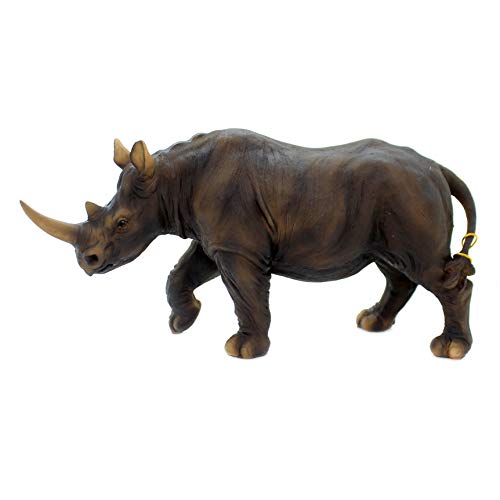 Pacific Giftware Wildlife Endangered Rhino Rhinoceros 11 Inch Collectible Figurine Statue Home Decor Gift
