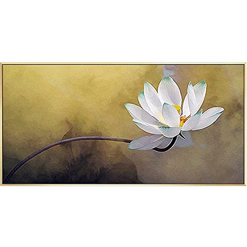 Peinture au diamant lotus 80x180cm pour décorer un grand salon zen