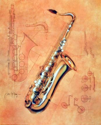 Amazon.com: Impact Posters Gallery Jazz Musical Instrument