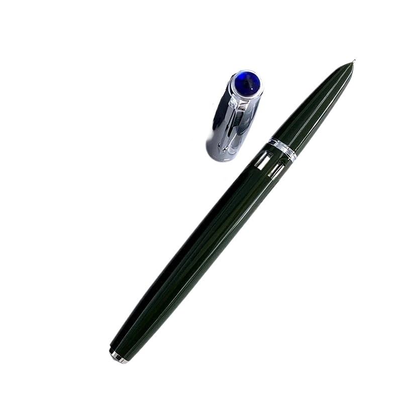 Stylo-plume transparent INFRI vert foncé avec sa plume fine EF de 0,38 mm