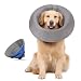 HAPPY HACHI Halskrause, Atmungsaktive Comfy Cone, Verstellbar Genesungshalsband für Hunde, Vorbeugung von Biss- und Leckwunden Weich Schutzkragen Nach Operationen (Blau, M)