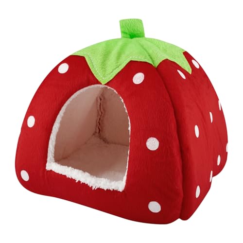 Luckious Pet Tent House - Cozy and Portable Mongolian Style Pet Bed, Warm Shelter for Dogs and Cats, Easy to Carry for Indoor and Outdoor Use(Red)