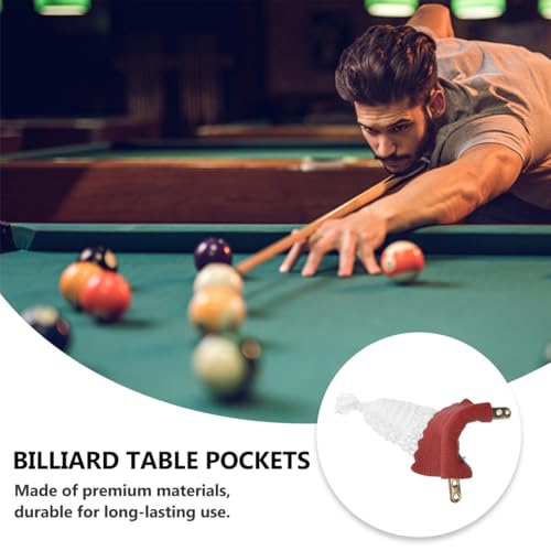 Gatuida Billard Tasche: 6 Stück Billardtisch Fallnetz Mesh Tasche Leder Snooker Tisch Ersatz Netze Kit Passend Pool Table Pockets für Meisten Standard-Billardtische Snooker
