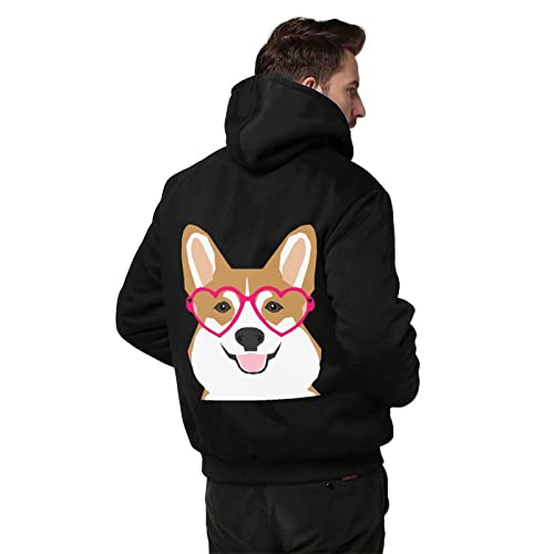 Welsh Corgi メンズパーカー スウェットフルジップアップ ポ