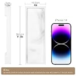 Luxspire Bathroom Vanity Tray, Resin Toilet Tank Tray, Kitchen Trays, 11" x 4" Rectangle Bathroom Tray for Counter, Marble Tray for Soap Dispenser Perfume Jewelry, Small, White Marble - Image 4