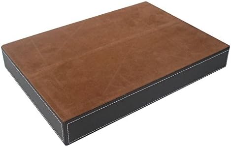 KINGFOM Leather Desk Drawer Tray Organiser, Brown
