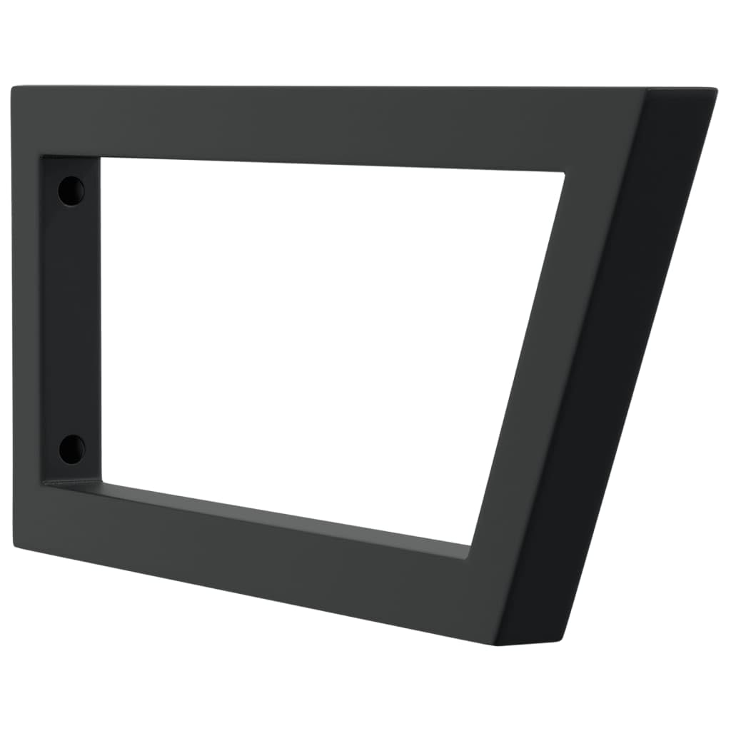 2x Waschtisch Halterung Schwarz, Trapezförmige Stahl Konsole für Waschbecken, Wandhalterung Bad & Küche, Stabile Schwerlastträger, Belastbar bis 100 kg, 25 x 60 cm