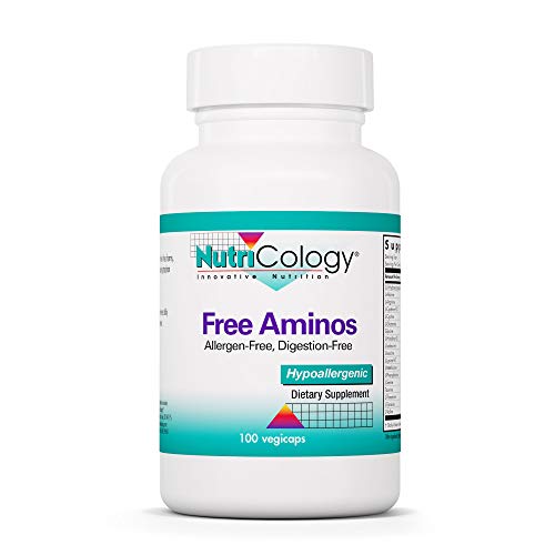 NutriCology Free Aminos - 13 Amino Acids, Bioavailable, Hypoallergenic - 100 Vegicaps