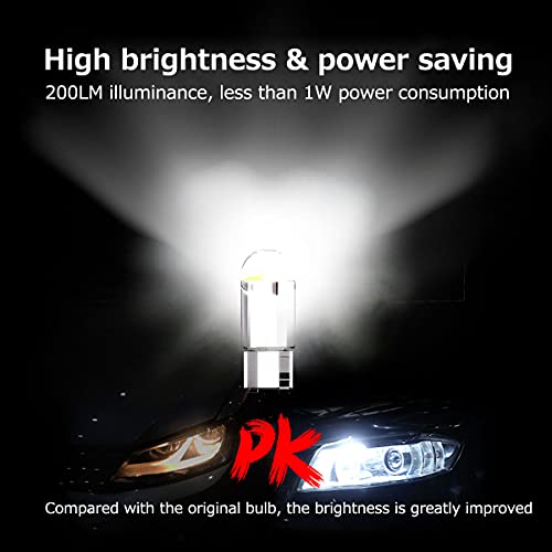 T10 Car Led Bulb 194 161 168 921 2825 158 C194 192 Position License Plate W5W Marker Door 6000K White Interior Light 12V Lamp (30Pcs White) #TOP3