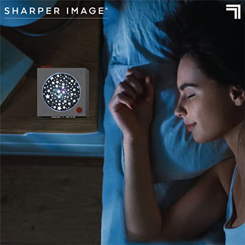 Sharper Image Projection Alarm Clock With Soothing Sounds And Relaxing Visuals, 4 Projections & 10 Soothing Soundscapes, Full-Function Digital Alarm Clock, Project Color-Changing Stars #TOP2