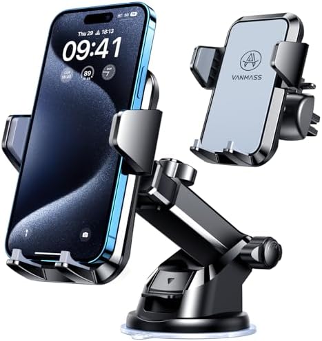 WANGAIDCE Support Telephone Voiture Pour Peugeot Expert 2017-2024, Grille Aération, 360° Rotation Support Voiture Réglable, Support Voiture Pour