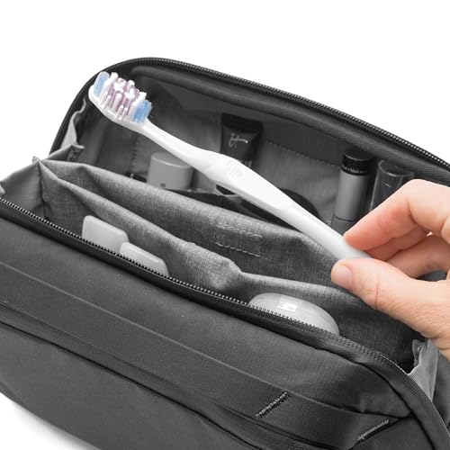 Peak Design Wash Pouch, Black, Weatherproof Travel Toiletry Bag, Upright or Hanging Dopp Kit with Pockets, Magnetic Toothbrush Pocket, Wide UltraZip Opening, Toiletry Bag for Men and Women2