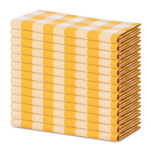 Blue Needles Gingham Buffalo Plaid Cloth Napkins - 100% Cotton Se...