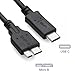 3FT External Hard Drive Cord to USB C for Western Digital WD My Passport, Seagate, Toshiba Canvio, LaCie, etc, Compatible with iPhone 15, PC, Mac, Samsung, LG, Moto, Pixel & Other USB-C Devices