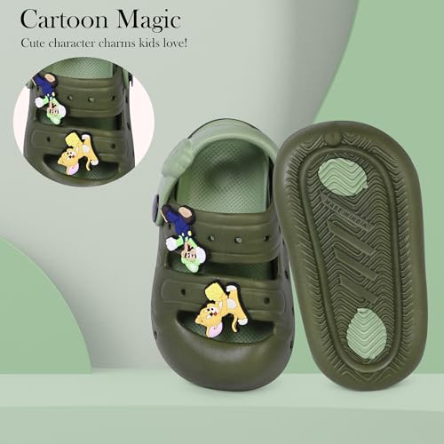 Image of GLJ Kids Comfort Clogs Sandals For Boy And Girl, 1 to 4 Years, Two-Strap Design, Easy To Wear Slip On, Dust and Waterproof, 7101