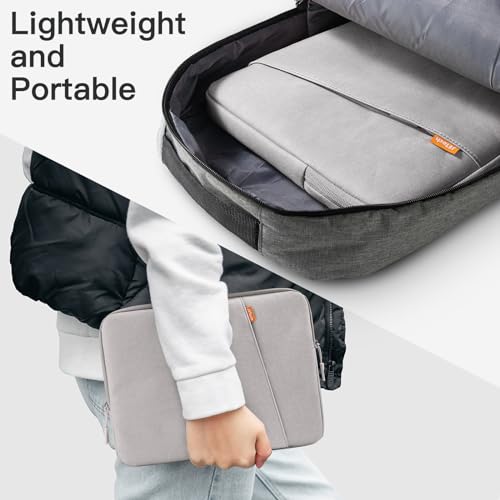 JETech Laptop Sleeve for 13-14Inch MacBook Neo (A18 Pro), MacBook Air/Pro (M1-M5) 2020-2026, 13-13.6 Inch Notebook, Waterproof Shock Resistant Bag Case with Accessory Pocket (Light Grey) by JETech - Image 6