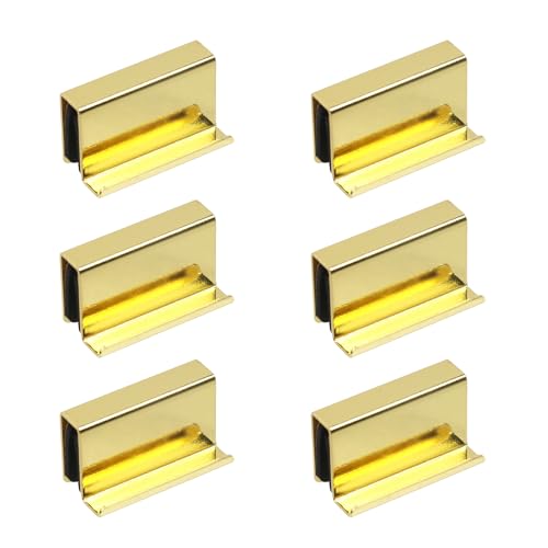 Pastlla 6Pcs 1.6" Glass Finger Edge Pull, Window Display Cabinet Door Clip