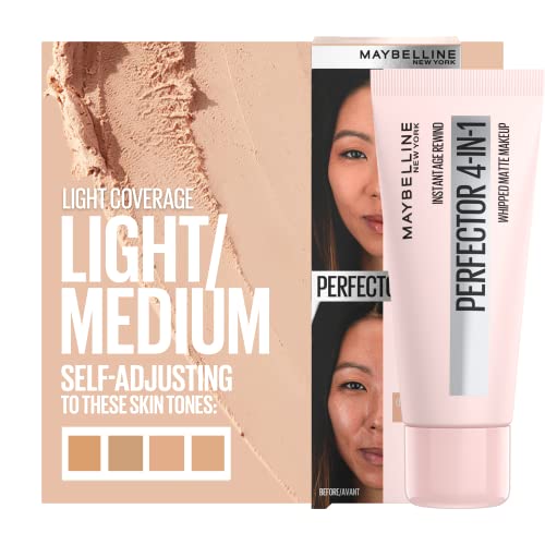 Maybelline New York Instant Age Rewind Instant Perfector 4-In-1 Matte Makeup, 02 Light/Medium, 1 Count #TOP4