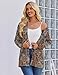 Zeagoo Light Weight Sweaters for Women Casual Summer Open Front Long Sleeve Floral Loose Cardigan Outwear with Pockets