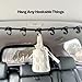 OJYDOIIIY Car Clothes Hanger Bar Strap with Hanging Hooks, Easy-to-Store Car Clothes Organizer Rack for Auto,Sedan,Van,SUV,Truck,Jeep