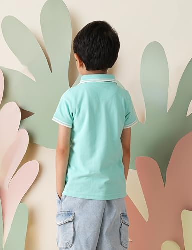Image of Amazon Brand - Symbol Boys Cotton Rich Solid Polo Tshirt | Collar Tshirts | Half Sleeves | Plain-Regular Fit