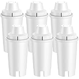 6 Universal Water Filter Cartridge Compatible with Brita Classic Water Filter Jug, Brita Jugs, Dispensers, Classic OB03, Everyday, UltraMax, Metro+, XL, Mavea 107007 35557
