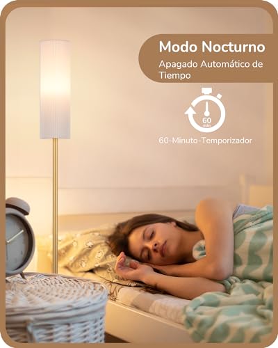 Lámpara de pie LED con interruptor de pie y control remoto para iluminar salones 4
