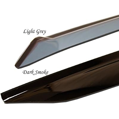 LWD2-345 Outside Mount Window Visor Deflector Rain Guard Light Grey, 4 Pcs Set Compatible with 2004-2008 Nissan Maxima Sedan