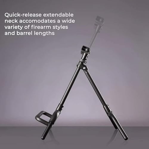 Devos Outdoor Rangerack | Portable Rifle Shotgun And Bow Stand | Ultralight Compact Folding Design | Stable For 1 To 4 Firearms Or Compound Bows | Weather Resistant Aluminum Frame #TOP3