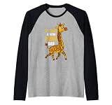 Funny Giraffe Lover - It Was A Very Long Day - Girafe Manche Raglan