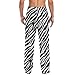 JHKKU Men's Zebra Print Stripe Pajama Pants Soft Comfy Sleep Lounge Pjs Bottoms with Pockets Drawstring, L