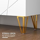 HOMCOM Narrow Shoe Cabinet with High Gloss, Slim Shoe Storage Cabinet with Soft-Close Hinges and Adjustable Shelves for 15-20 Pairs of Shoes, White - Image 7