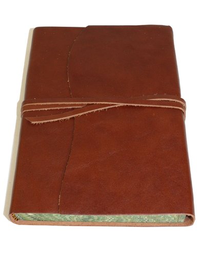 Roma Cuir italien de luxe Marron carnet cadeau de prestige 14x21cm