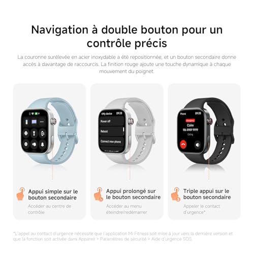 XIAOMI Redmi Watch 6 NFC, Montre Connectée Homme Femme, AMOLED 2.07'', Suivi du Sport et Fitness, 150+ Modes de Sport, jusqu'à 24 Jours d'autonomie, 5ATM, Montre GPS, Android™ & iOS, Noir