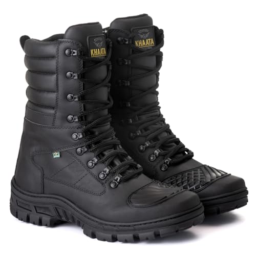 Coturno Tática Militar Masculino Bota Motociclista Reforçado (Preto, BR, Adulto, Numérico, 35)