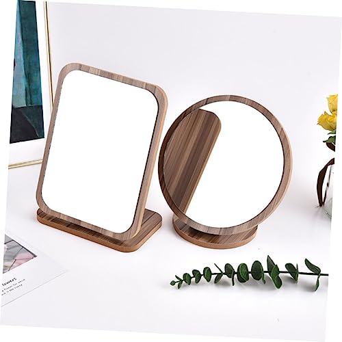 Espejo de maquillaje giratorio de escritorio minkissy miniatura 7
