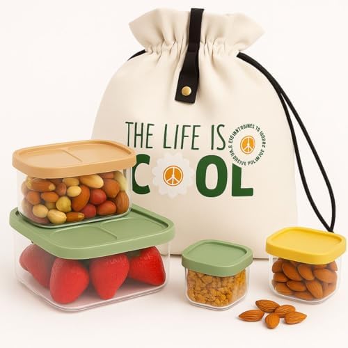 Bolsa Térmica Porta Alimentos con Set de 4 Tuppers | Lonchera de ...