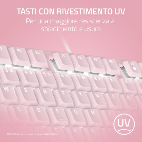 Ornata V3 Tenkeyless Pokémon Pikachu & Eevee - Tastiera da gioco compatta e piatta - Retroilluminazione Chroma - Tasti multimediali dedicati - Layout QWERTY US | Switch a membrana - Tastiera gaming - Immagine 3
