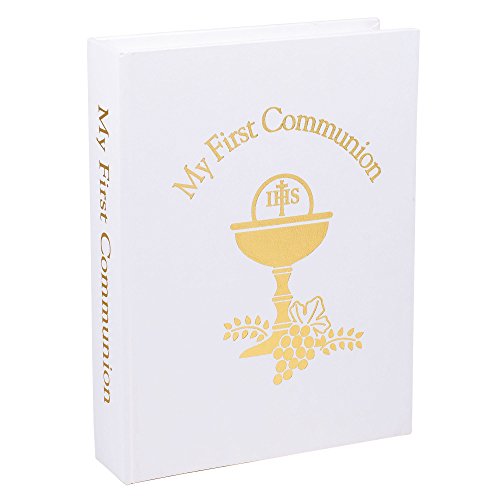 Giftware by Roman Inc, Sacraments, First Communion, 4PC White/Gold Communion Set,Religious, Inspirational, Durable (6x1x4)2