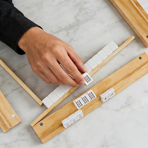 4 Piezas Soportes Magnéticos de Madera para Mahjong miniatura 5