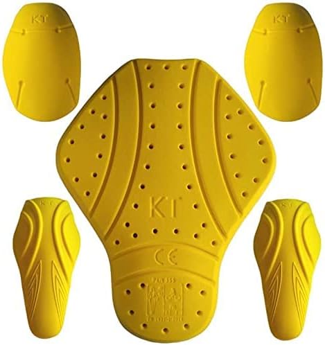 MOTOSTYLEWEAR 5 PC - CE Level 2 certified armor pads l Level 2 Approved Back, Shoulder And Elbows armor protector inserts for Motorcycle Jackets.