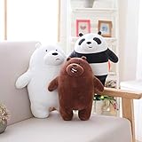 AYQX Plüschtier Kawaii We Bare Bears Plüschtier Cartoon Bär Gefüllte Grizzle Grau Weiß Bär Panda Puppe Kinder Liebe Geburtstagsgeschenk 27 cm 27 cm Schwarz