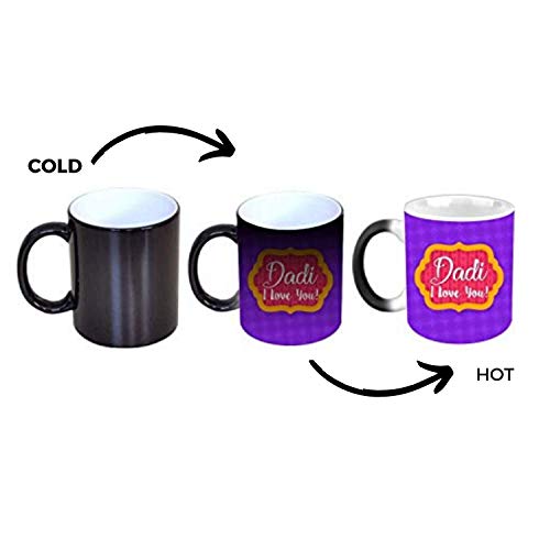 Image of TheYaYaCafe Yaya Cafe Mothers Day Gifts for Grandmother Dadi I Love You Gift Combo Hamper Set of 2 - Magic Mug, Coaster