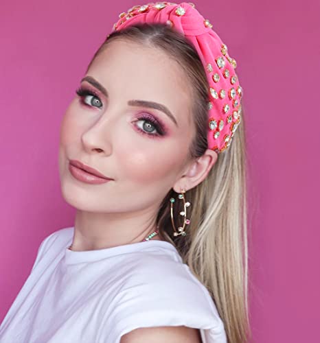 Crystal Knotted Headband For Women Crystal Embellished Wide Top Knot Headband Women's Fashion Headbands Hair Accessories #TOP2