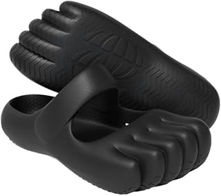 Slippers for Women Funny Foot Shaped Slides Thick Platform EVA Waterproof Slip On Sandals for Home Party Gag Gift Pool