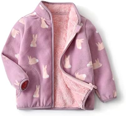 DILIBA Toddler Fleece Jacket Lightweight Thick Winter Warm Coats for Baby Boys Girls 12-18 Months